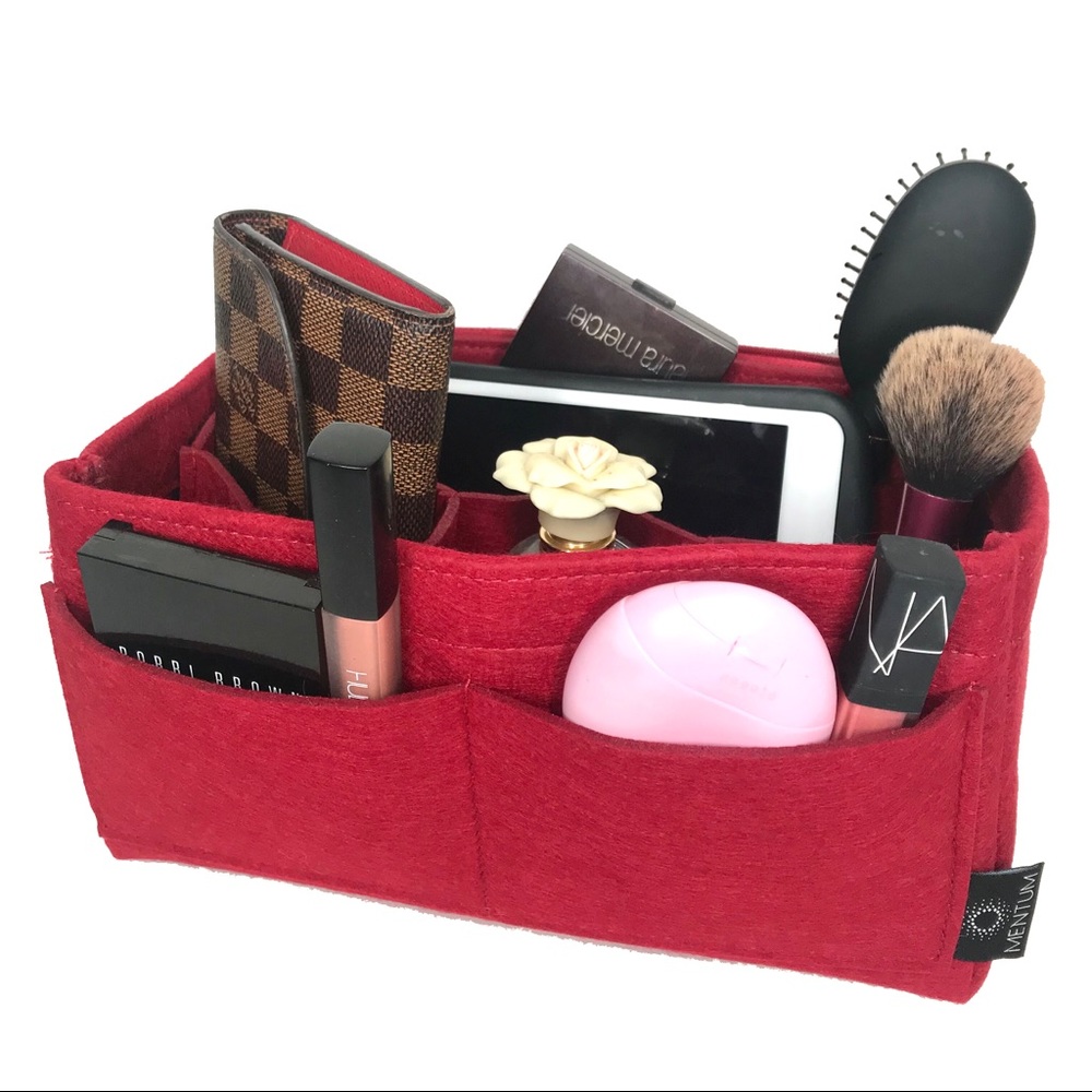Deep red Neverfull organizer insert Louis vuitton